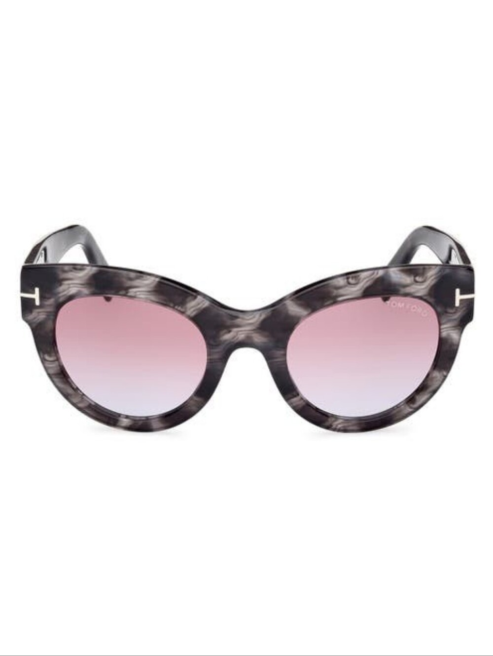 *** NEW**Tom Ford Marbled Gray Frame Sunglasses with Pink Gradient Lenses